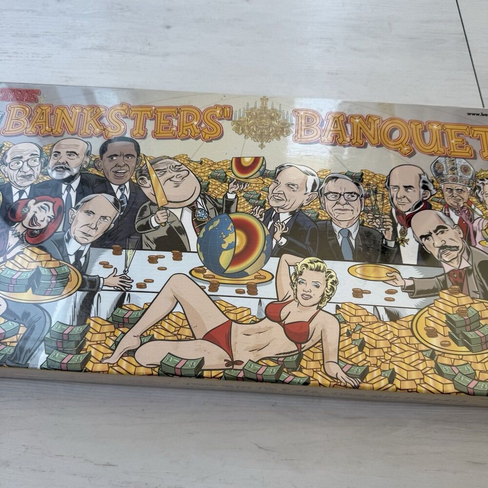The Banksters Banquet 2011 Alive Games Inc. Boardgame Marilyn Monroe New Sealed - Picture 2 of 6